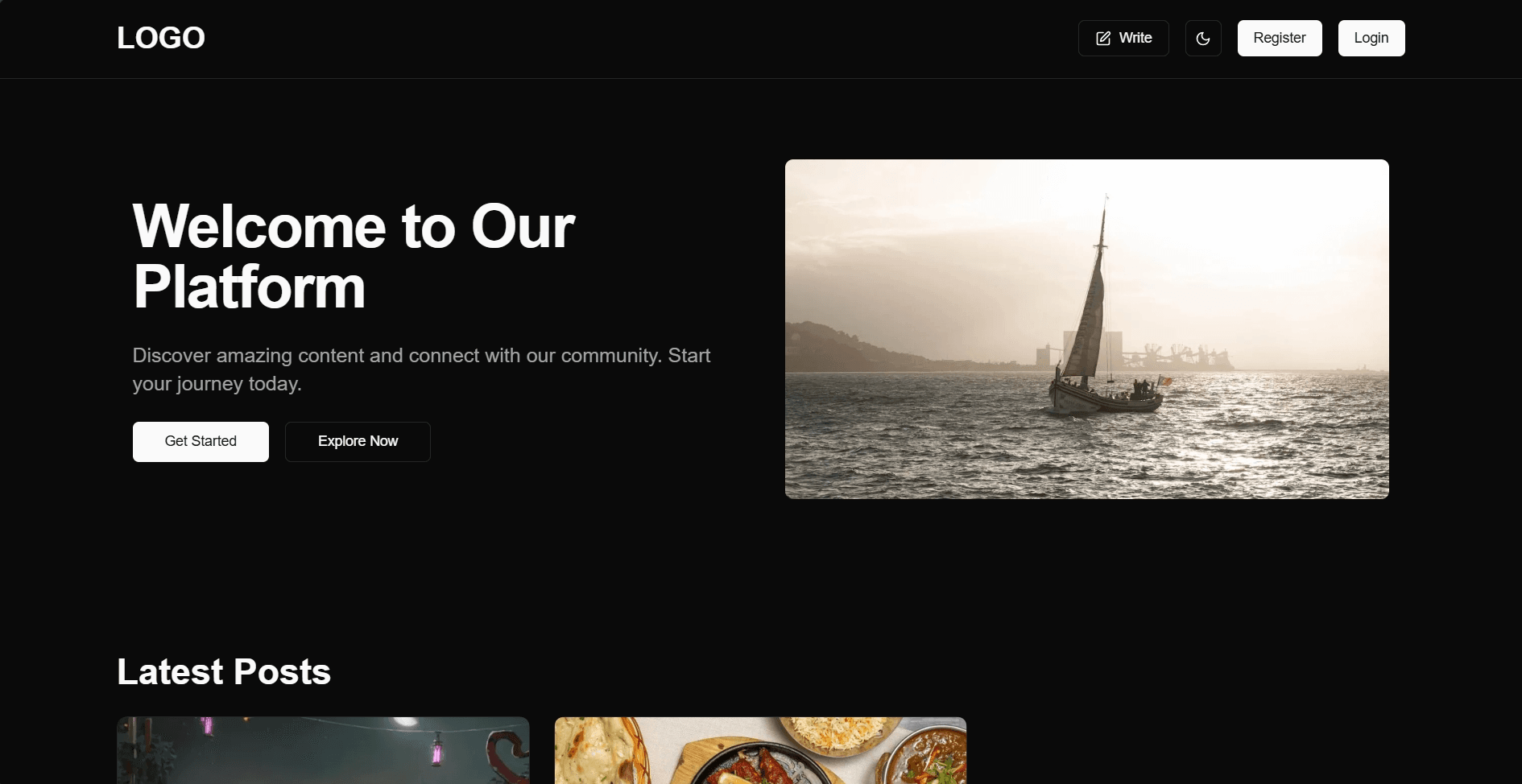 Convex Blog project screenshot